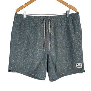 Howler Brothers Deep‎ Set Board Shorts Swimwear Mens 2XL Blue Brown Pockets